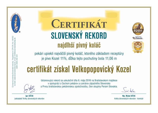 Pivovar Kozel spojil sily s pekármi, vytvorili nový slovenský rekord!